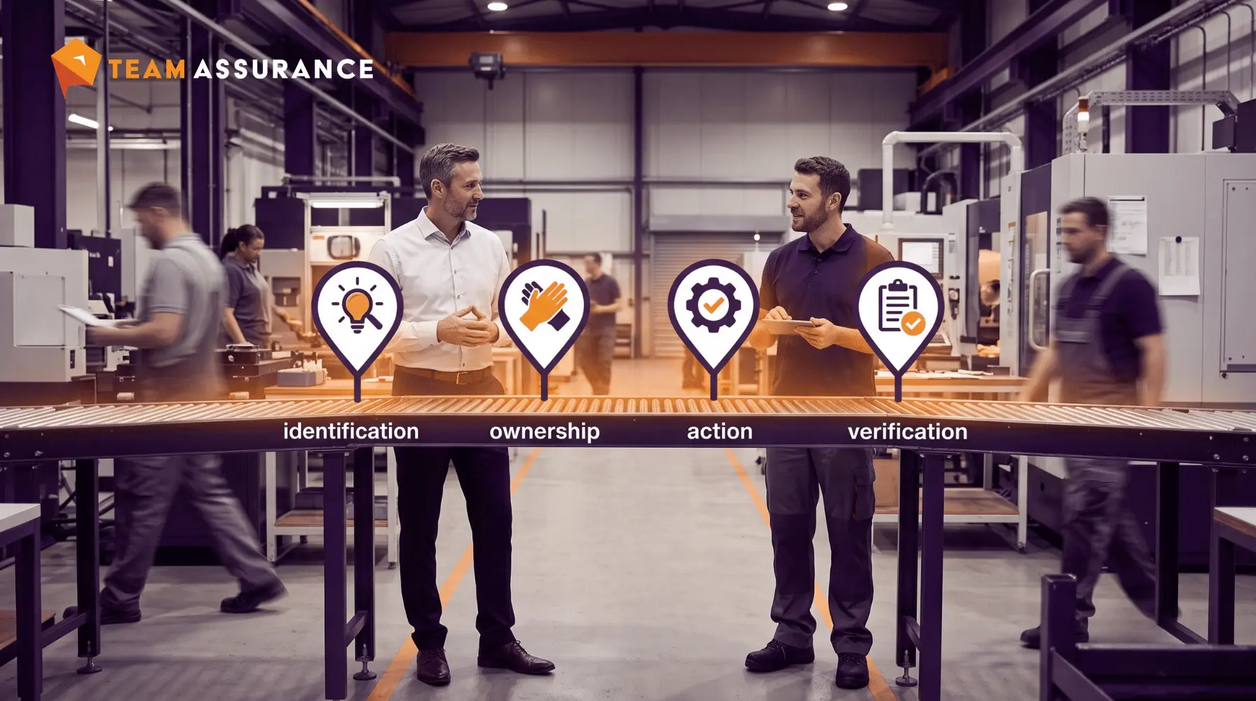 AI insight becoming accountable operational work through identification, ownership, action and verification