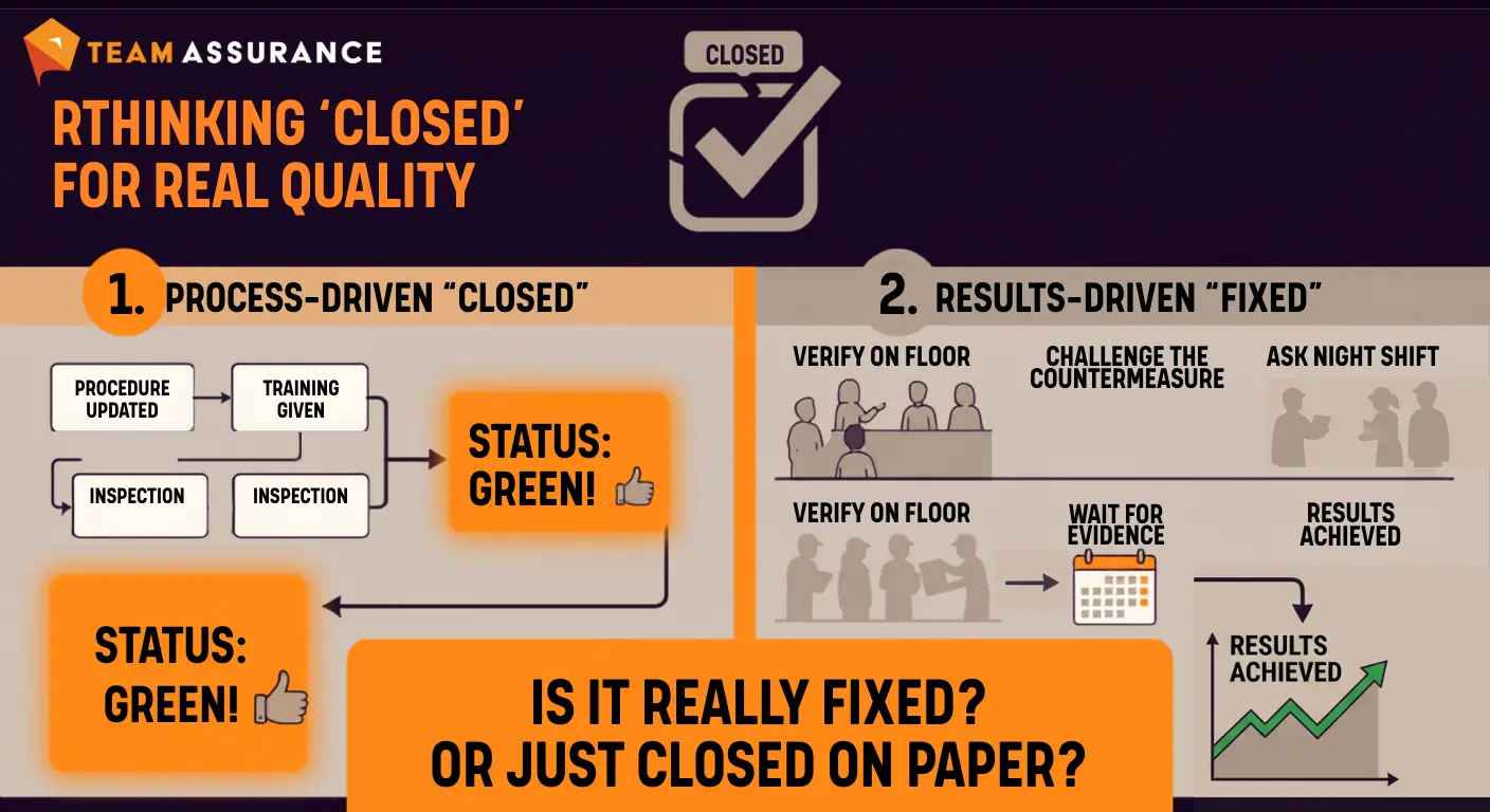 Rethinking "closed" for real quality — is it really fixed, or just closed on paper?