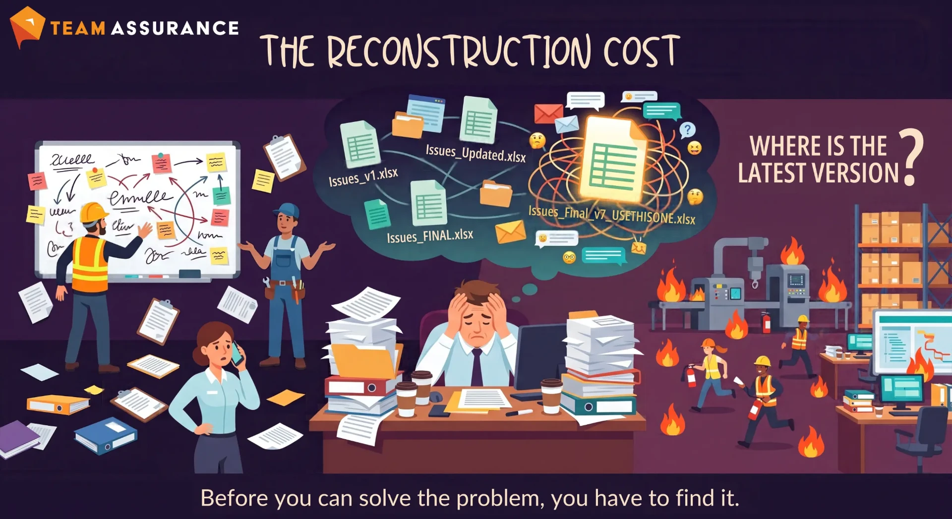Scattered factory issue records create a costly reconstruction process
